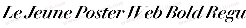 Le Jeune Poster Web Bold Regular字体转换